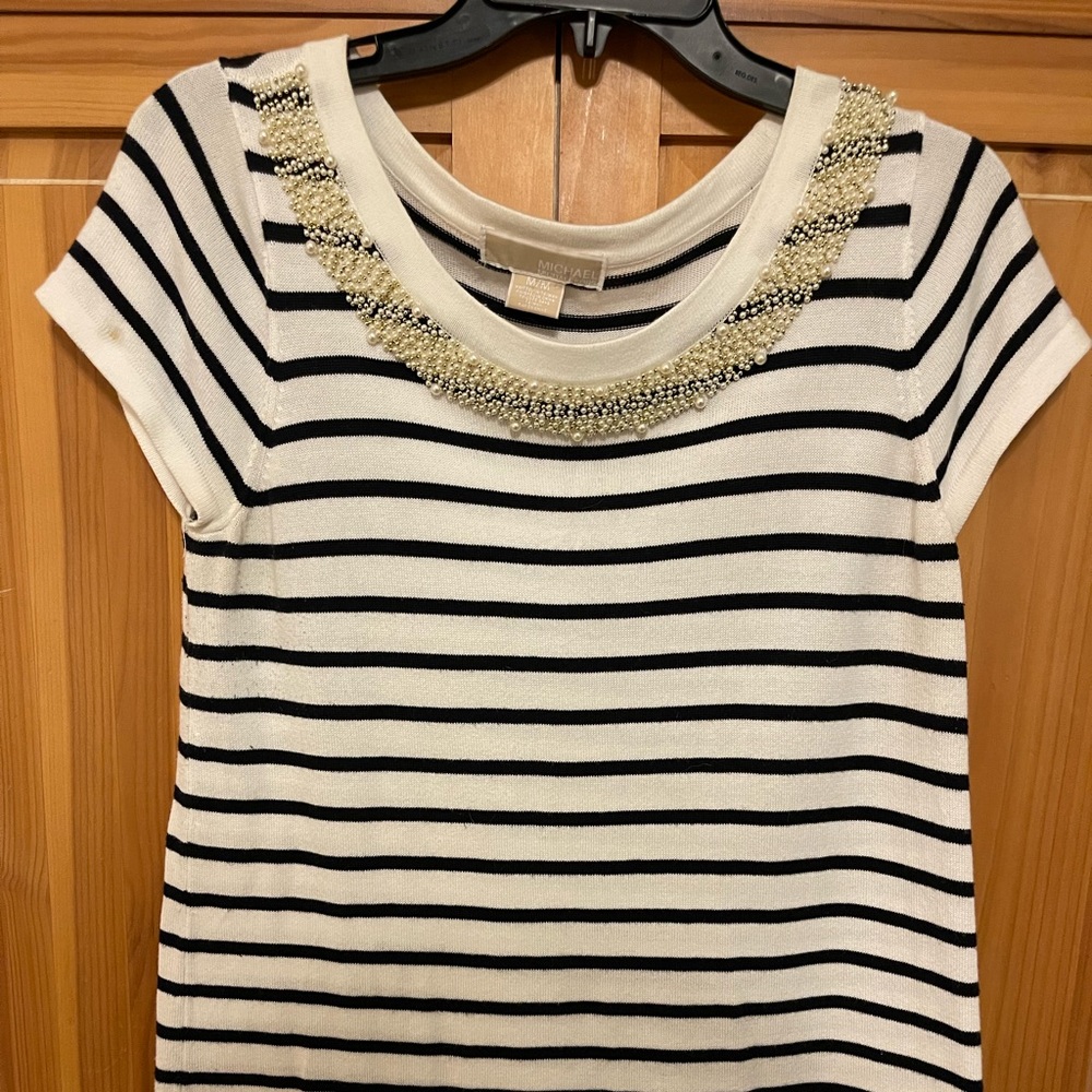 Michael Kors Sweater with Beaded Neckline